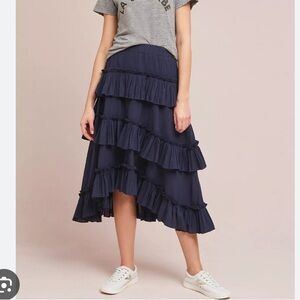 Anthropologie Avisa Ruffled Skirt Eri + Ali Size x-Small